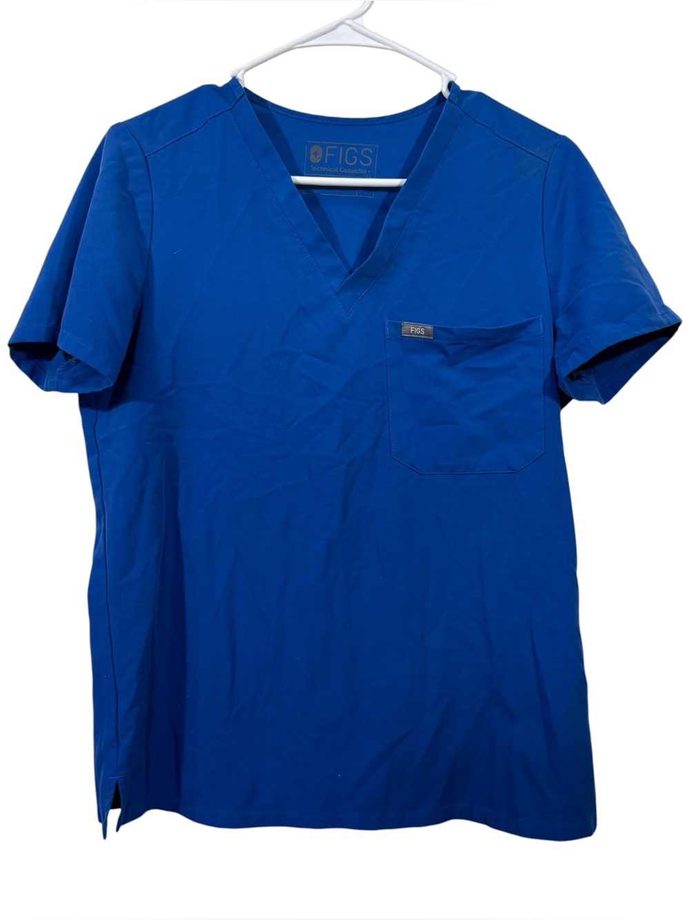 FIGS Technical Collection Catarina Royal Blue One Pocket Scrub Top